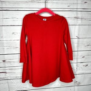Old Navy Red Long Sleeve Swing Dress Size 2T